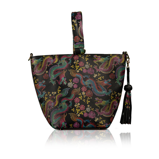 The Noraa Bucket Bag in Dragon Leather