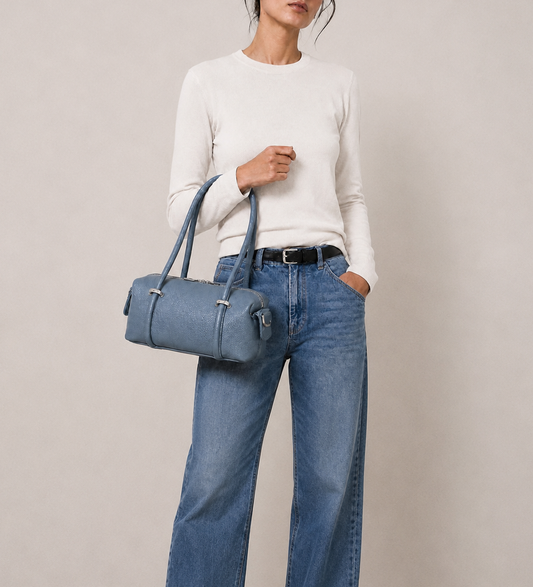 Mini Boston Bag Light Blue Sample