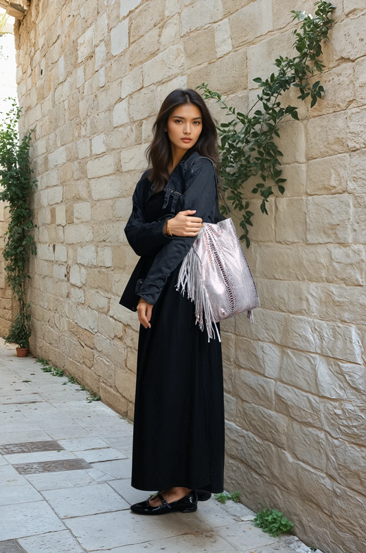 Tassel Shopper in Rose Gold