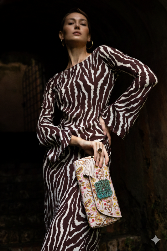 Canopy Chorus Envelope in Blush with Chrysocolla Stone