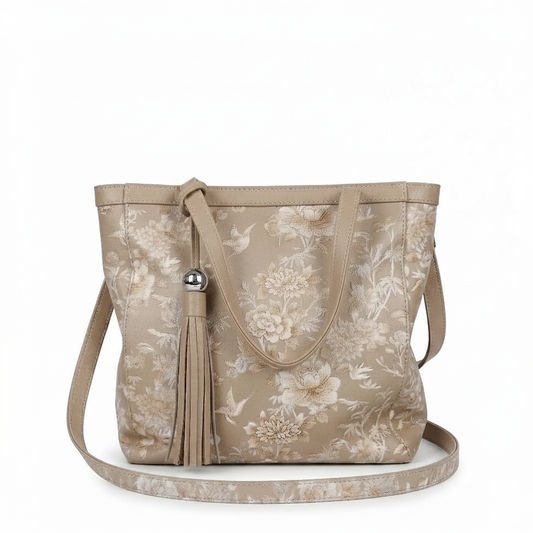 Mini Crossbody Shopper in Floral Biscotti