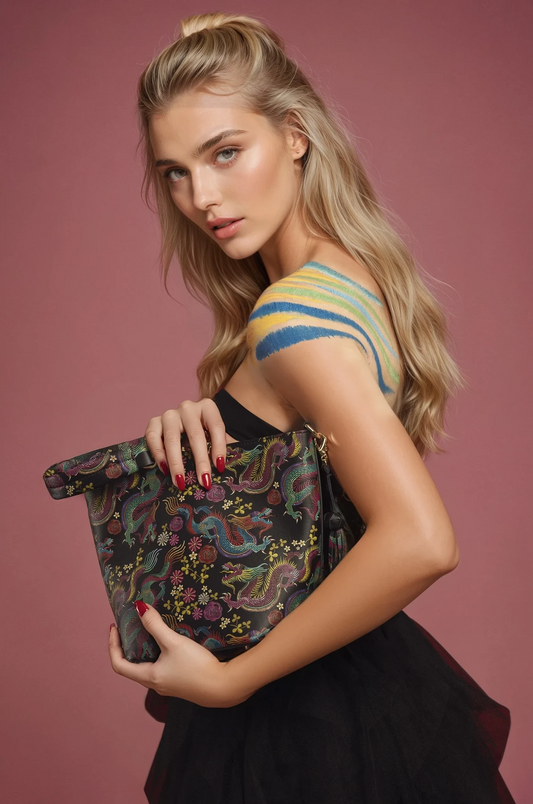 The Noraa Bucket Bag in Dragon Leather