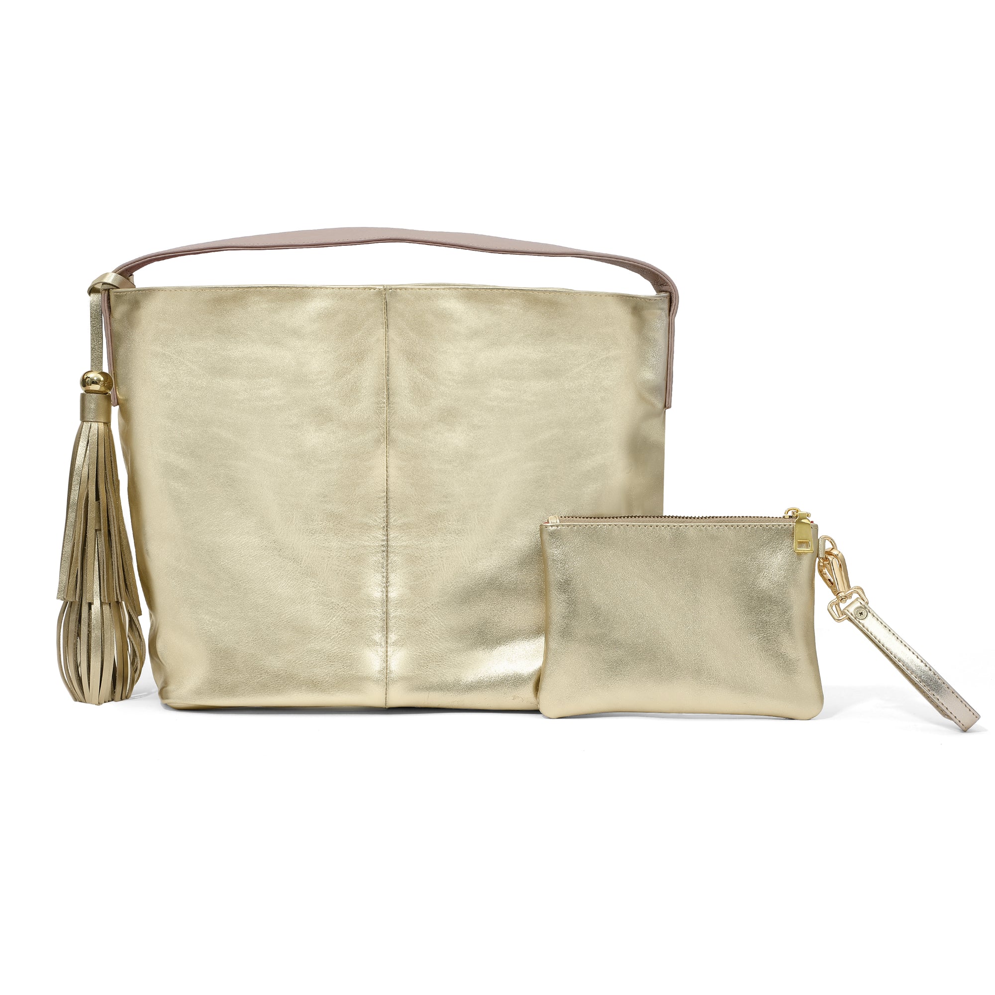 The Holland - Medium Shoulder Bag in Light Gold