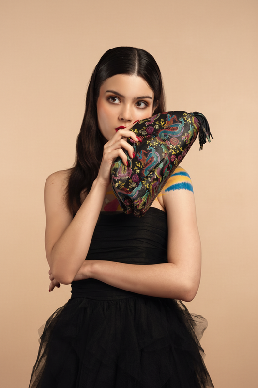 The Patty Pouch Crossbody in Dragon Print Leather