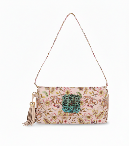 Canopy Chorus Envelope in Blush with Chrysocolla Stone