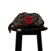 The Patty Pouch Crossbody in Dragon Print Leather with Red Jade Stone