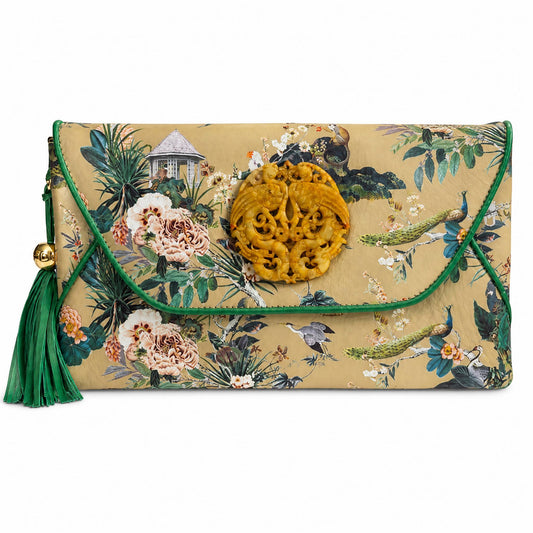 Tree of Life Envelope with Double Phoenix - Gold