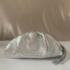 Boutiques Christmas Edit - Italian Leather Small Clutch in Silver Frost