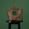 Pre-Order The Noraa Bucket Bag in Leopard with Green Dragon Jade Stone