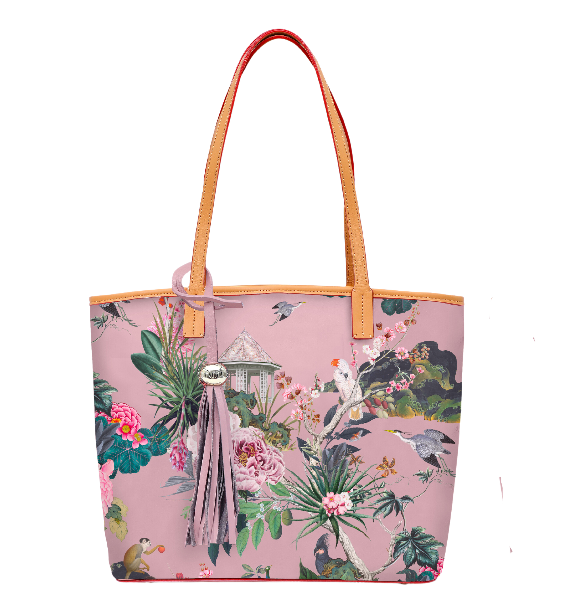 Pre Order Tree of Life Italian Leather Tote in Blush