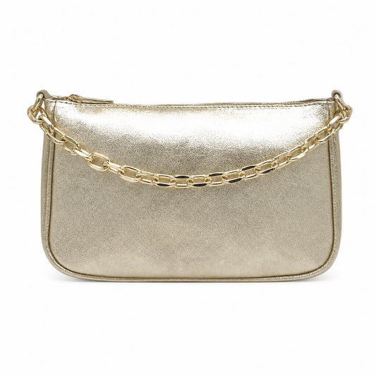 Italian Leather Clutch in Gold Sample